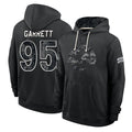 LA.Rams #95 Myles Garrett Player 2026 Black Logo Pullover Hoodies Limited Game Ddoa Stitched Jerseys