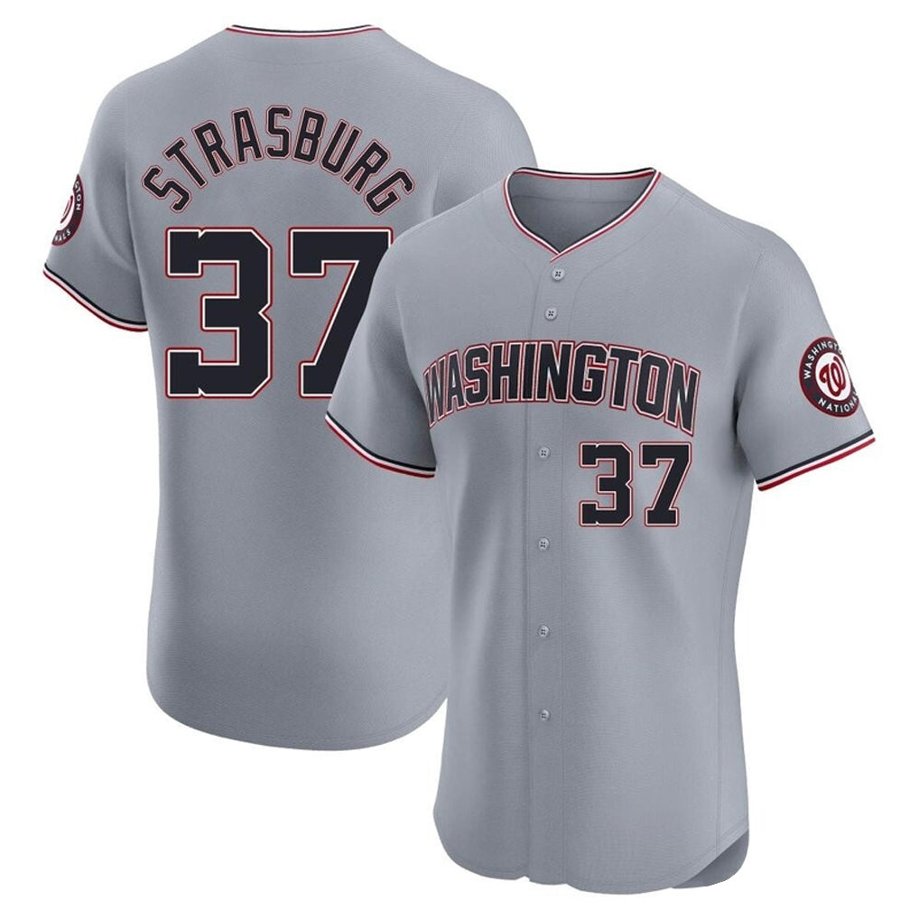 W.Nationals #37 Stephen Strasburg Player Gray City Connect Elite Alternate Ddoa Stitched Jerseys