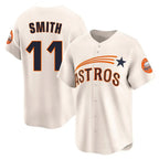 H.Astros #11 Cam Smith Player Cream Throwback Cooperstown Collection Limited Ddoa Stitched Jerseys