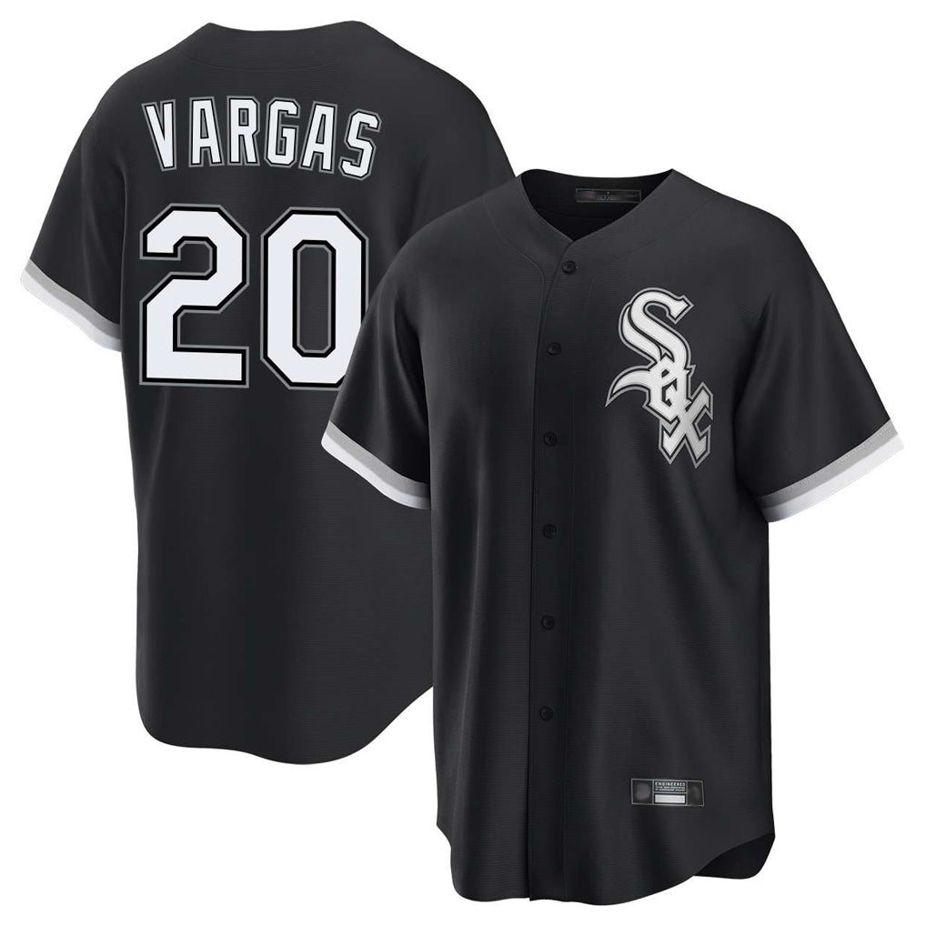 C.White Sox #20 Miguel Vargas Player Black Home Game Ddoa Stitched Jerseys