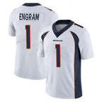 D.Broncos #1 Evan Engram Player White Vapor Untouchable Limited Home Game Ddoa Stitched Jerseys