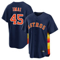 H.Astros #45 Tatsuya Imai Player Navy Home Game Ddoa Stitched Jerseys