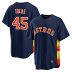 H.Astros #45 Tatsuya Imai Player Navy Home Game Ddoa Stitched Jerseys