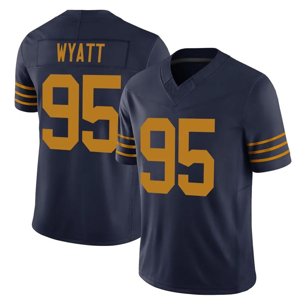 GB.Packers #95 Devonte Wyatt Player Navy The 1923 Classic Vapor F.U.S.E. Home Game Ddoa Stitched Jerseys