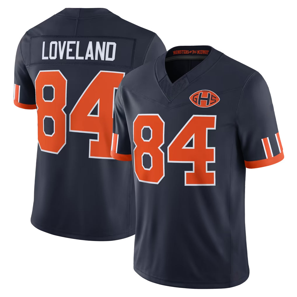 C.Bears #84 Colston Loveland Player Navy Limited 2026 Rivalries Collection Home Game Ddoa Stitched Jerseys