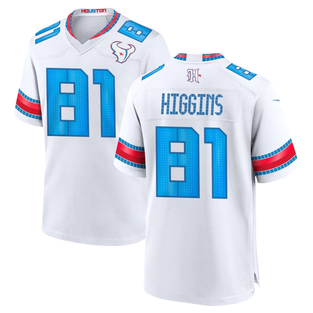 H.Texans #81 Jayden Higgins Player Whtie 2026 Rivalries Vapor Home Game Ddoa Stitched jerseys