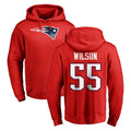 NE.Patriots #55 Jared Wilson Player Red LOGO Pullover Hoodies Home Game Ddoa Stitched Jerseys