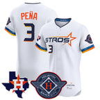H.Astros #3 Jeremy Pe?a Player White City Connect Texas Patch Vapor Premier Limited Elite Home Ddoa Stitched Jerseys