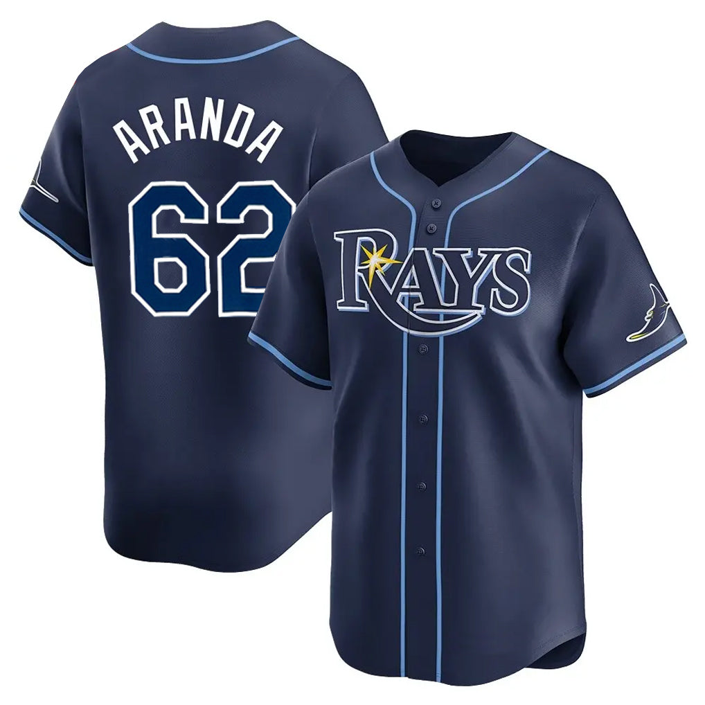T.Bay Rays #62 Jonathan Aranda Player Navy Home Limited Ddoa Stitched Jerseys