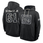 NY.Giants #61 John Michael Schmitz Jr. Player 2026 Black Logo Pullover Hoodies Limited Game Ddoa Stitched Jerseys