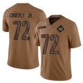 W.Commanders #72 Josh Conerly Jr. Player Brown Limited Salute To Service Home Game Ddoa Stitched Jerseys