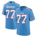 T.Titans #77 Peter Skoronski Player Light Blue Home Game Ddoa Stitched Jerseys