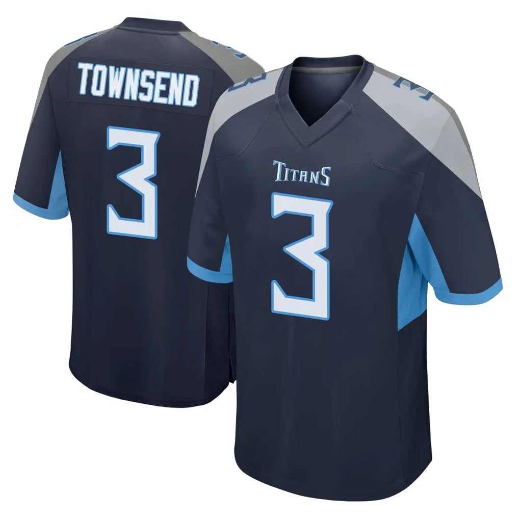 T.Titans #3 Tommy Townsend Player Navy Home Game Ddoa Stitched Jerseys