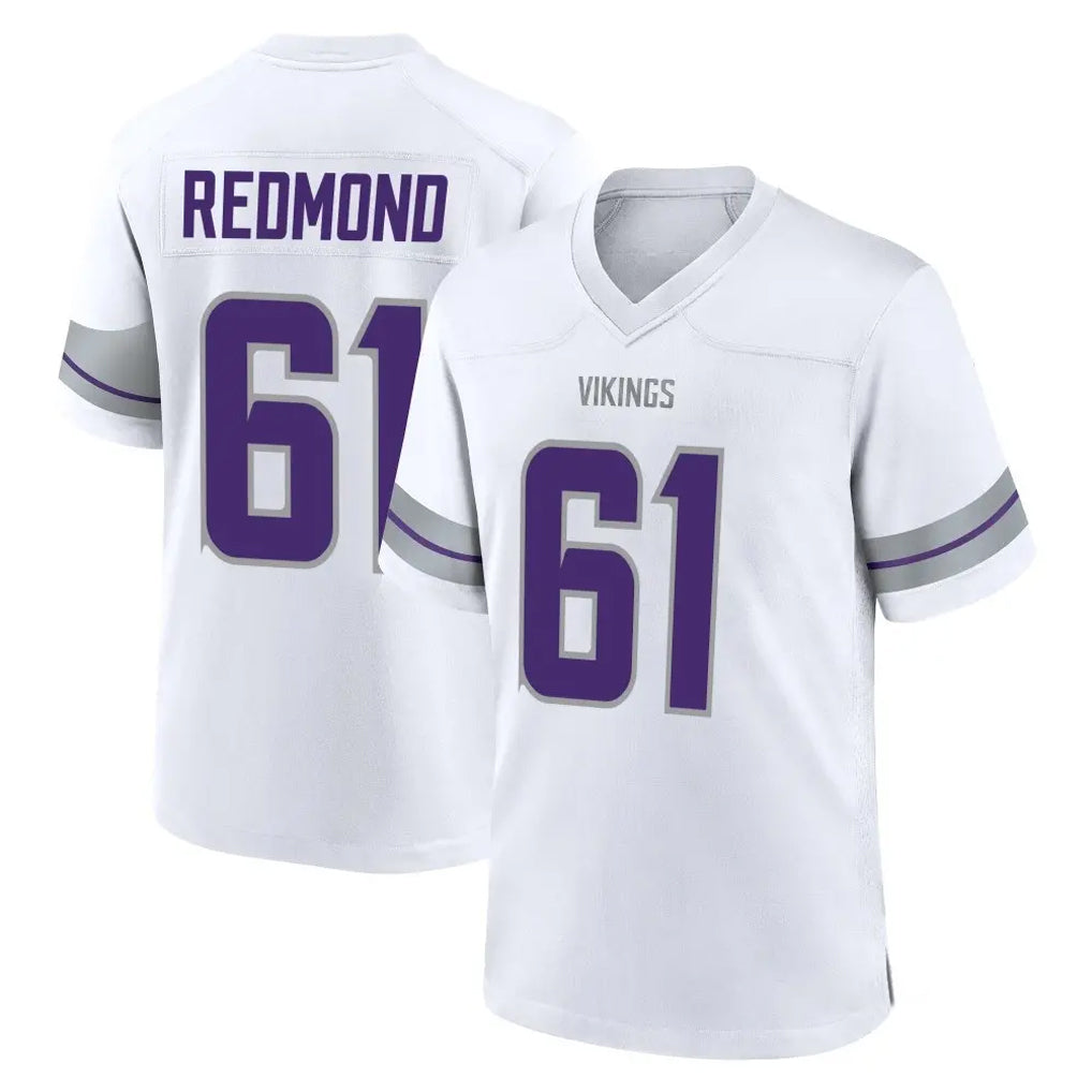 MN.Vikings #61 Jalen Redmond Player White Alternate Home Game Ddoa Stitched Jerseys