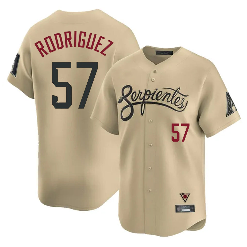 A.Diamondbacks #57 Eduardo Rodriguez Player Tan City Connect Limited Home Game Ddoa Stitched Jerseys