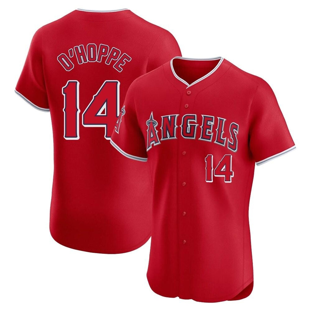 LA.Angels #14 Logan O'Hoppe Player Red Home Limited Elite Ddoa Stitched Jerseys