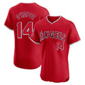 LA.Angels #14 Logan O'Hoppe Player Red Home Limited Elite Ddoa Stitched Jerseys