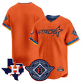 H.Astros ## Astros Blank Player Orange City Connect Texas Patch Vapor Premier Limited Home Ddoa Stitched Jerseys
