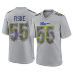 LA.Rams #55 Braden Fiske Player Gray Atmosphere Fashion Home Game Ddoa Stitched Jerseys