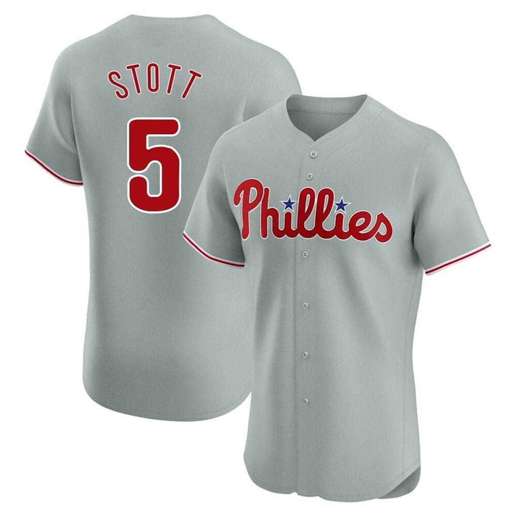 P.Phillies #5 Bryson Stott Player Gray Home Limited Elite Ddoa Stitched Jerseys
