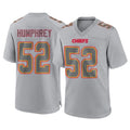 KC.Chiefs #52 Creed Humphrey Player Gray Atmosphere Fashion Game Ddoa Stitched Jerseys