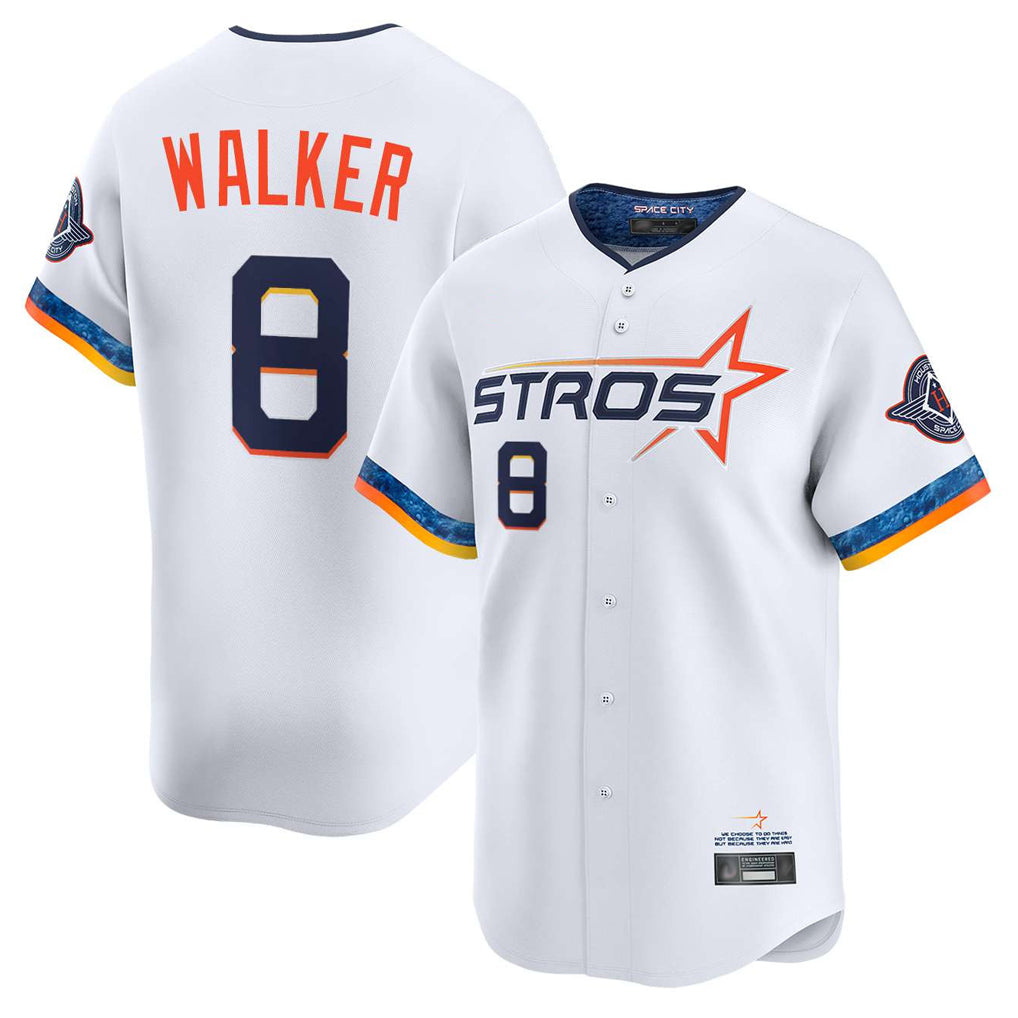H.Astros #8 Christian Walker Player White City Connect Limited Home Ddoa Stitched Jerseys