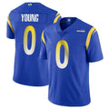 LA.Rams #0 Byron Young Player Royal Limited Vapor Untouchable Home Game Ddoa Stitched Jerseys