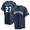 C.Cubs #27 Seiya Suzuki Player Navy City Connect Home Game Ddoa Stitched Jerseys