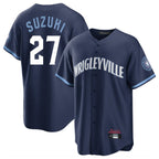 C.Cubs #27 Seiya Suzuki Player Navy City Connect Home Game Ddoa Stitched Jerseys