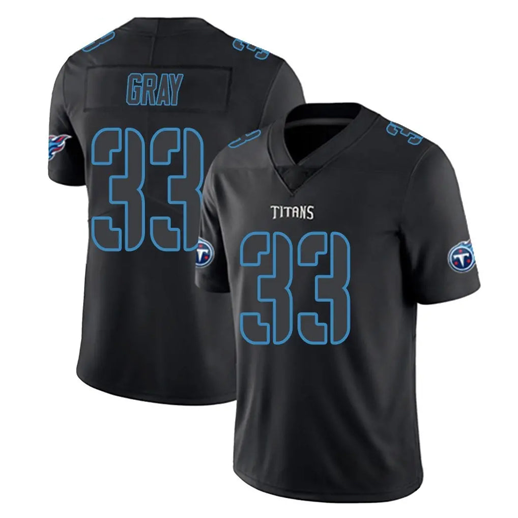 T.Titans #33 Cedric Gray Player Black Impact Limited Home Game Ddoa Stitched Jerseys