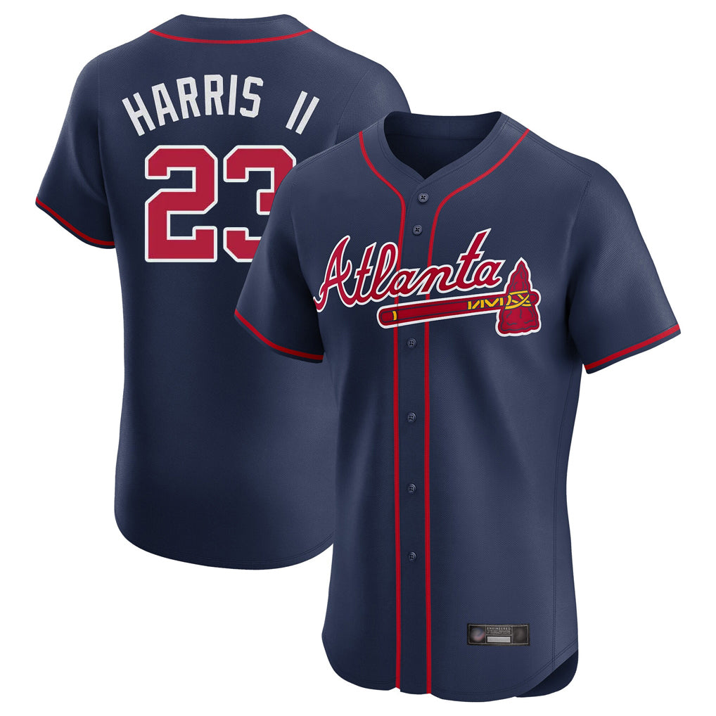 A.Braves #23 Michael Harris II Player Navy Limited Elite Home Game Ddoa Stitched Jerseys