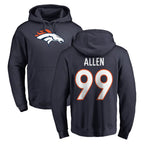 D.Broncos #99 Zach Allen Player Navy Pullover Hoodie Limited Ddoa Stitched Jerseys