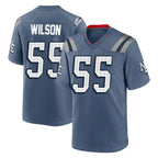 NE.Patriots #55 Jared Wilson Player Blue Rivalries Collection Home Game Ddoa Stitched Jerseys