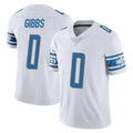D.Lions #0 Jahmyr Gibbs Player White Limited Vapor Untouchable Home Game Ddoa Stitched Jerseys
