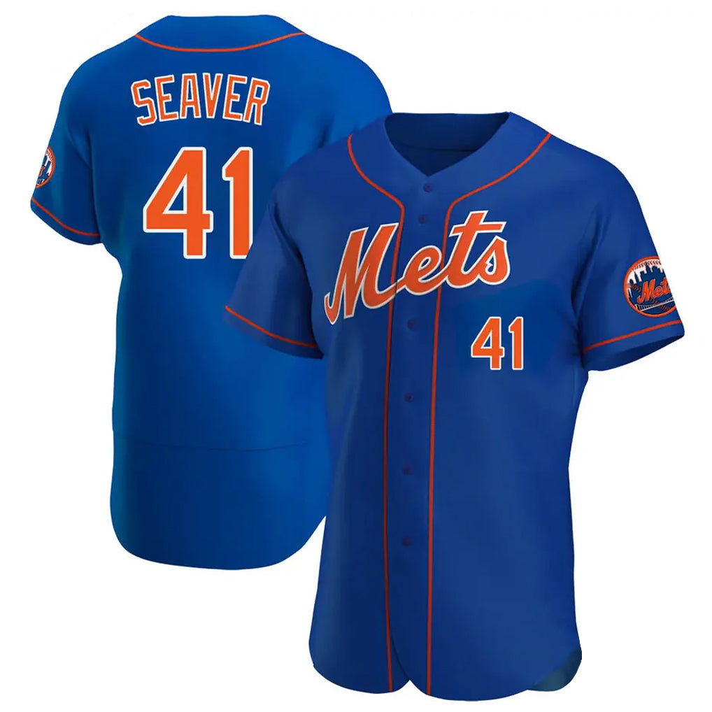 NY.Mets #41 Tom Seaver Player Royal Limited Elite Home Ddoa Stitched Jerseys