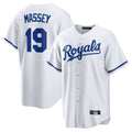 KC.Royals #19 Michael Massey Player White Home Game Ddoa Stitched Jerseys