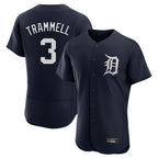 D.Tigers #3 Alan Trammell Player Navy Limited Elite Home Ddoa Stitched Jerseys