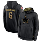 D.Cowboys #6 Donovan Ezeiruaku Player Black Salute to Service Pullover Hoodies Limited Ddoa Stitched Jerseys