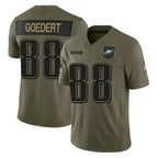 P.Eagles #88 Dallas Goedert Player Olive 2025 Salute To Service Limited Ddoa Stitched Jerseys