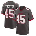 TB.Buccaneers #45 Josiah Trotte Player Pewter Alternate Home Game Ddoa Stitched Jerseys