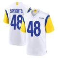 LA.Rams #48 Omar Speights Player White Home Game Ddoa Stitched Jerseys