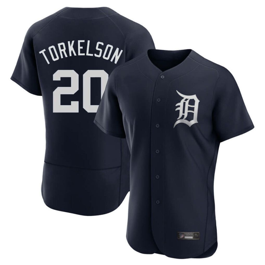 D.Tigers #20 Spencer Torkelson Player Navy Limited Elite Home Ddoa Stitched Jerseys