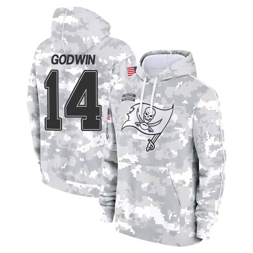 TB.Buccaneers #14 Chris Godwin Jr. Player Arctic Camo Limited Salute to Service Pullover Hoodies Game Ddoa Stitched Jerseys