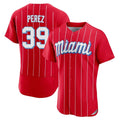 M.Marlins #39 Eury Perez Player Red City Connect Home Limited Elite Ddoa Stitched Jerseys