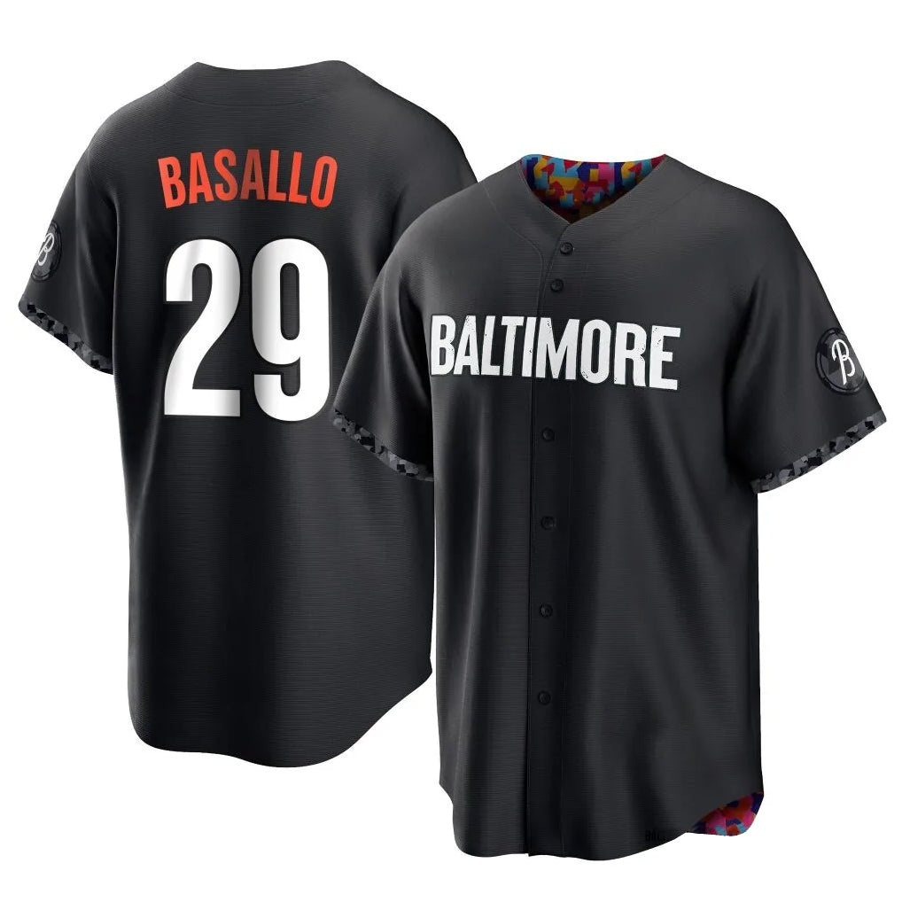 B.Orioles #29 Samuel Basallo Player Black City Connect Home Game Ddoa Stitched Jerseys