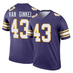 M.Vikings #43 Andrew Van Ginkel Player Purple Limited Classic Home Game Ddoa Stitched Jerseys