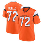 D.Broncos #72 Garett Bolles Player Orange Home Game Ddoa Stitched Jerseys