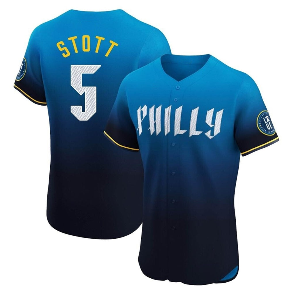 P.Phillies #5 Bryson Stott Player Blue City Connect Home Limited Elite Ddoa Stitched Jerseys