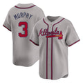 A.Braves #3 Dale Murphy Player Gray Limited Home Game Ddoa Stitched Jerseys