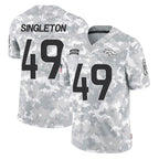 D.Broncos #49 Alex Singleton Player Arctic Camo Salute To Service Limited Ddoa Stitched Jerseys